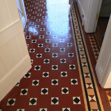 Beautiful Victorian Tiled Hallway Repaired and Restored in Wyken