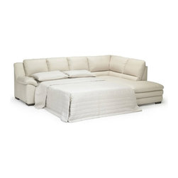 Natuzzi Editions Leather Sectional Sofa Bed A450 - Sectional Sofas