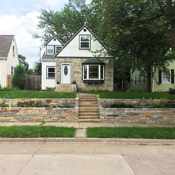 Weathered Stone Retaining Wall