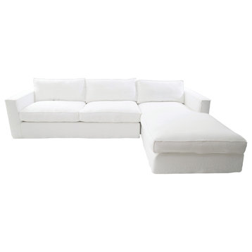 Malibu Sofa/Chaise Right, Optic White