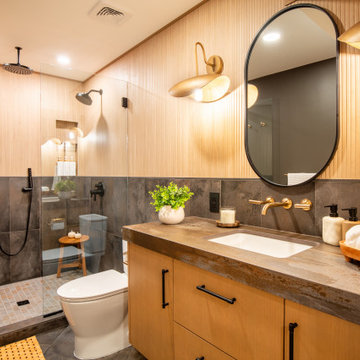 Moody Luxury Basement Bathroom