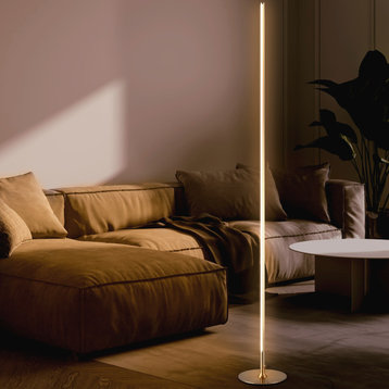 Iris 59.5" LED Integrated Floor Lamp, Gold