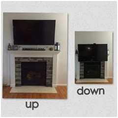 TV over fireplace too high!