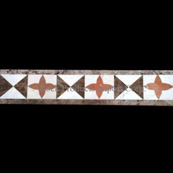 MPW-10 BORDER CREMA MARFIL AND EMPERADOR DARK AND ROJO ALICANTE - Accent Trim And Border Tile