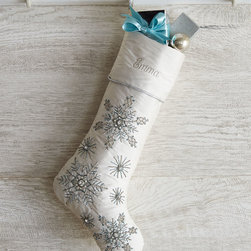 Snowflake Christmas Stocking - Christmas Stockings And Holders