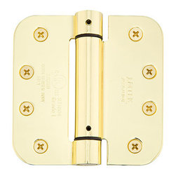 Emtek 4" x 4" with 5/8" Radius Corners Corners Spring Door Hinge - Hinges