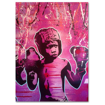 Abstract Graffiti 'Boxer Kid 2' Canvas Art, 35" x 47"