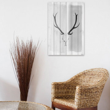 "Head Gear" Painting Print on White Wood