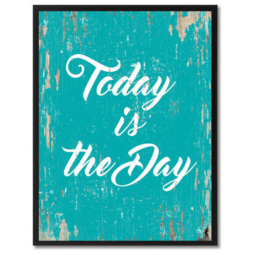 Today Is The Day Inspirational, Canvas, Picture Frame, 28"X37"