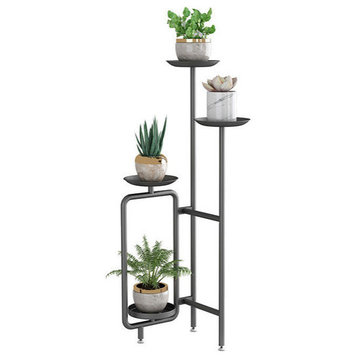 Nordic Creativity Golden Plant Stand, Black, W7.9x39.4", Without Base