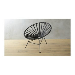 sayulita black leather chair | CB2 - Dining Chairs
