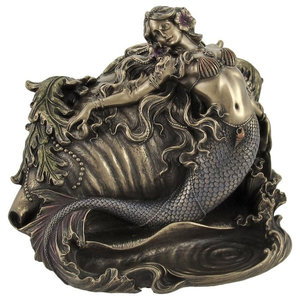 Antique Bronze Finish Thorny Dragon Eye Trinket Stash Box