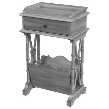 Cummings End Table With Storage, Gray
