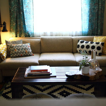 Eclectic and Casual Living room
