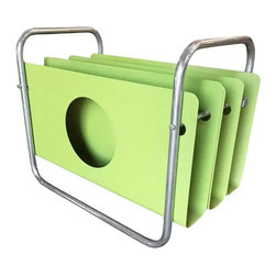 Bauhaus Inspired Machine Age Art Deco Magazine Rack - Books