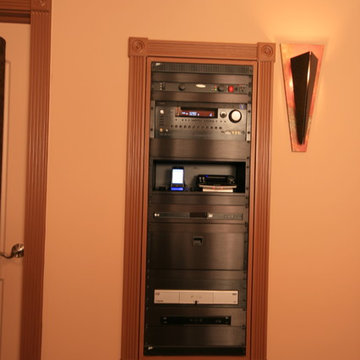 Recessed equipment rack