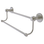 Allied Brass - Allied Brass Mercury 30" Double Towel Bar With Groovy Accents, Satin Nickel - Add a stylish touch to your bathroom decor with this finely crafted double towel bar.  This elegant bathroom accessory is created from the finest solid brass materials.  High quality lifetime designer finishes are hand polished to perfection.
