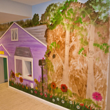 Kids Playroom House Mural