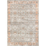 nuLOOM - nuLOOM Marlena Faded Floral Machine Washable Area Rug, Peach 5' x 8' - Complete your space with our faded floral machine washable area rug. Made from sustainably-sourced, premium recycled synthetic fibers, this washable area rug is made to withstand regular foot traffic. Our machine-washable collection is functional and stylish to keep up with your busy lifestyle. Simply roll your rug up, throw it in the washing machine, and you're done! Elevate your space with our pet-friendly and easy to clean area rugs.