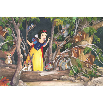 Disney Fine Art Snow White's Discovery by Michelle St Laurent, Gallery Wrapped