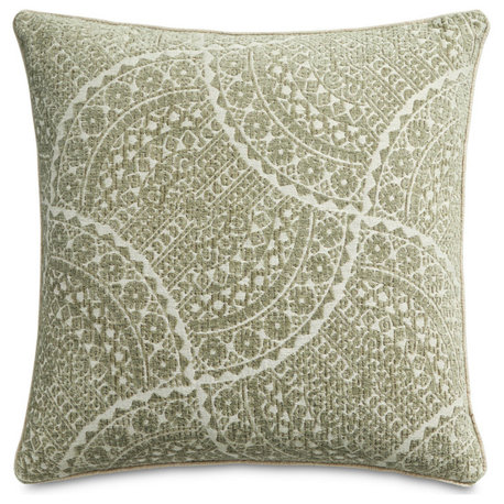 Renue Prescot 22" Chenille Throw Pillow Fennel Green