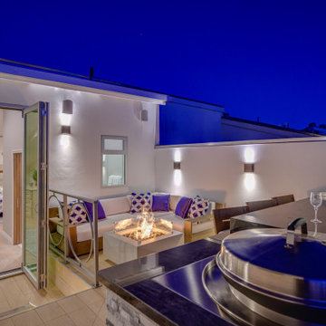 Roof Top Deck with Fire Table