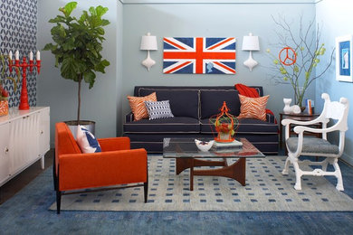 Inspiration for an eclectic living room in Bridgeport.