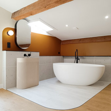 Chambre avec espace bain et dressing sur-mesure