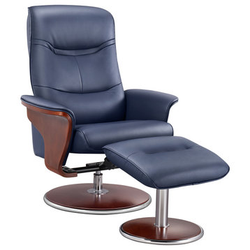 Artiva USA Milano Recliner Chair With Ottoman Artiva USA, Blue
