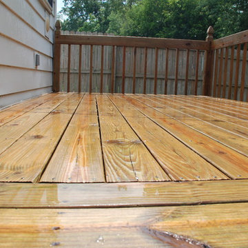 Pressure Treated Deck Stain Project Start to Finish