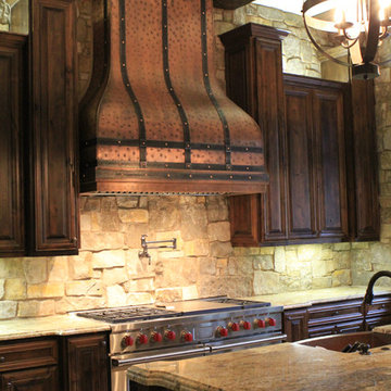Bella Villa Copper Range Hood for Sunriver Resort Home