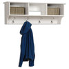 Prepac Sonoma White Cubbie Shelf Wall Coat Rack for Entryway