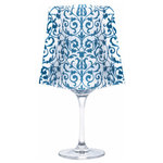 Modgy - Modgy Wine Glass Shade, ChaCha Blue, 4-Pack - Creating instant elegance is easy with Modgy Wine Glass Shades. These wine glass lamp shades are crafted from durable, frosted plastic and slide easily over water-filled wine glasses. No assembly required. Modgy Wine Glass Shades fit over any standard 12-16oz, and sometimes up to 18oz, white wine glass and bring instant elegance to any table, event or wedding. Simply drop in the included water-activated floating LED candles to bring a glow to any special event. Batteries last 60+ hours.