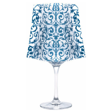 Modgy Wine Glass Shade, ChaCha Blue, 4-Pack