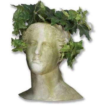 Venus Head Planter 13.5 H, Greek and Roman Busts