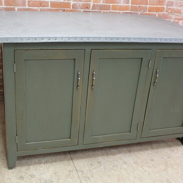 Zinc Top Kitchen Island