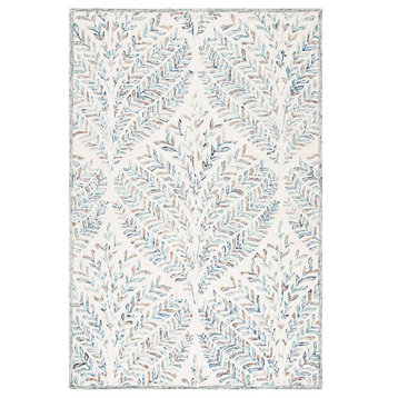 Safavieh Capri Cpr208A Tropical Rug, Ivory and Blue, 2'3"x9'0" Runner