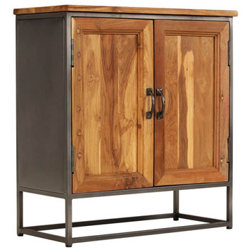 vidaXL Sideboard Buffet Console Cabinet with Storage Recycled Teak and Steel