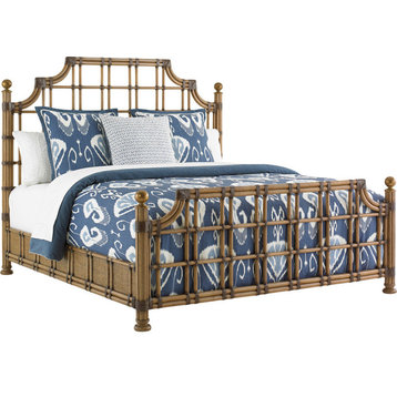 St. Kitts Rattan Bed Natural, Queen
