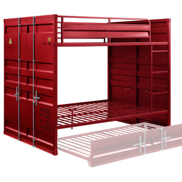 Acme Cargo Full/Full Bunk Bed Red Finish