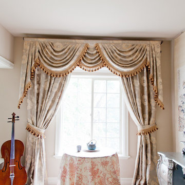 Valance curtains with swags and tails by celuce.com