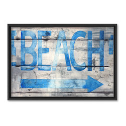 Ready2hangart, Inc. - Beach that Way Framed Canvas Wall Art by Norman Wyatt Jr. - Novelty Signs