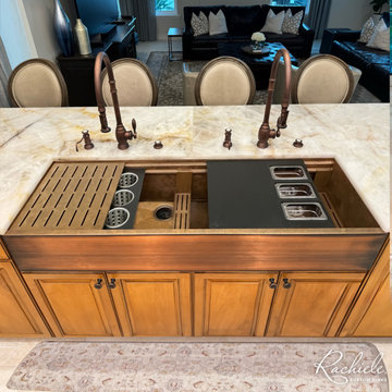 St. Petersburg, Fl Kitchen and Bathroom Remodel - 60" Custom Farmhouse Sink