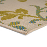 Muriel Outdoor Botanical Area Rug, 5'3"x7"