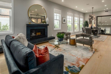 Living room - contemporary living room idea in Los Angeles