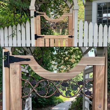 Vineyard Panel in Wooden Walkway Gate