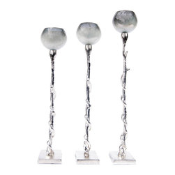 Costa Brava W-76 Charisma Pearl Glass Candle Holder - Candleholders