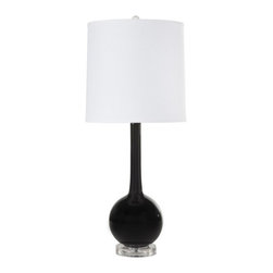 Worlds Away Lydia Black Ceramic Table Lamp - Table Lamps