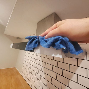 After Construction Deep Cleaning to Remove Dywall Dust Soil and Wood Chips Locat