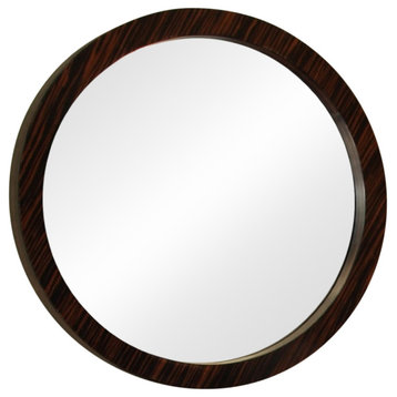 21.7, Round Mirror-Wood-Espresso